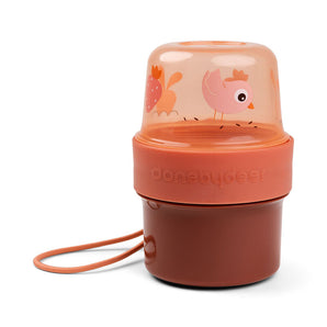 Done By Deer To Go 2-Way Snack Container S Birdee Green
