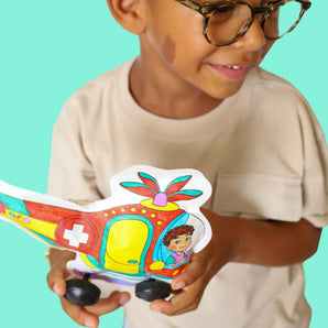 Inflatable Coloring – 1 Firefighter and 1 Policeman that roll and light up to color