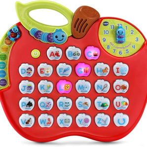 V Tech Abc Learning Apple | Excellent Toddler Toy For Kids 2+ Years, Toddler Tablet With A To Z Alphabet And Time | 8 Learning Modes, Multiple Tunes | Red