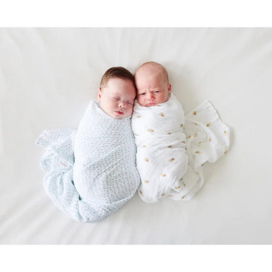 2-pack Cotton Swaddles - Bees & Dots - My Little Thieves