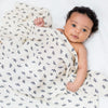 2-pack Cotton Swaddles - Mudcloth / Black Birds - My Little Thieves