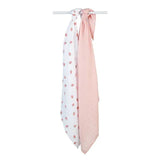 2 - pack Cotton Swaddles - Strawberry & Ballet Slipper - My Little Thieves