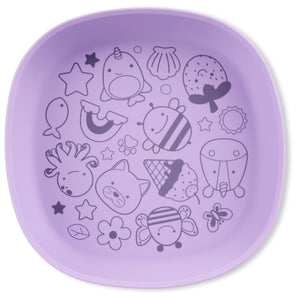 Skip Hop Squad Silicone Plate | Microwave & Dishwasher Safe Kids Plate