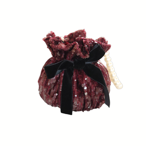 PHI Clothing - Bordeaux sequins bag