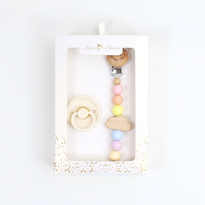 Mommy's Charms Personalized Cloudy Dreams Pacifier Set