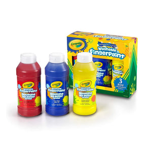 3 ct. 8 - oz. Washable Fingerpaint, Bold Colors - My Little Thieves