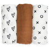 3-Pack Bamboo Muslin Swaddle Blankets - All Natural - My Little Thieves