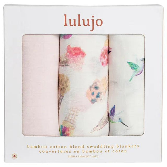 3-Pack Bamboo Muslin Swaddle Blankets - Pretty Pink - My Little Thieves