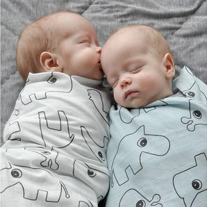 Done By Deer Swaddle Playground Blue