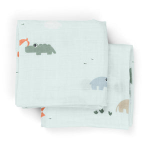 Done By Deer Burp Cloth 2-Pack Playground Powder