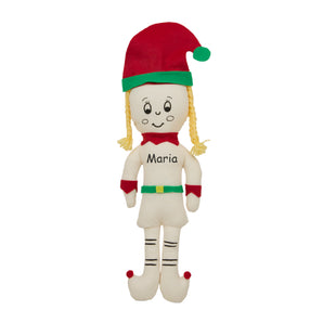 Personalized Canvas Christmas Elf Girl Plushie 🎅