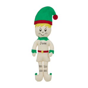 Personalized Canvas Christmas Elf Boy Plushie 🎅