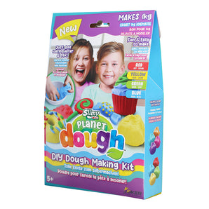 Slimy Planet Dough DIY Kit - 4 Colors & Tools, 1kg