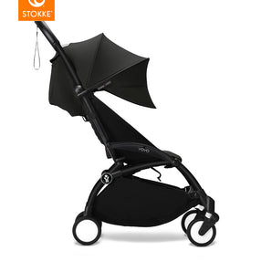 Stokke YOYO3 Black Frame & 6+  Compact Travel Stroller Bundle- Award-Winning Gift