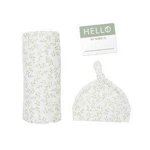 Eco-Friendly Bamboo Baby Hat & Swaddle Gift Set