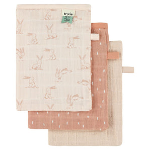 Muslin Washcloths 3-Pack Mix - Enchanting Elephant