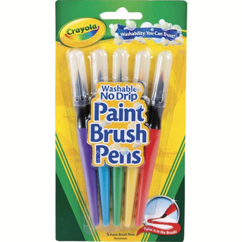 5 ct. Washable No Drip Paint Brush Pens - My Little Thieves