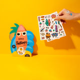 50 Pack of Fun Temporary Tattoos - Neon, Golden & Colorful Designs for Kids - My Little Thieves