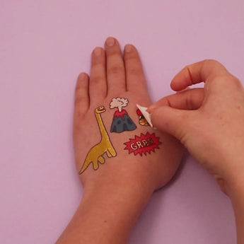 50 Pack of Fun Temporary Tattoos - Neon, Golden & Colorful Designs for Kids - My Little Thieves