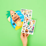 50 Pack of Fun Temporary Tattoos - Neon, Golden & Colorful Designs for Kids - My Little Thieves