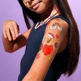 50 Pack of Fun Temporary Tattoos - Neon, Golden & Colorful Designs for Kids - My Little Thieves