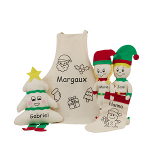 Personalized Canvas Christmas Elf Boy Plushie 🎅