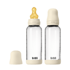 Bibs Glass Baby Bottle 240ml Medium Flow 2 Pack | Feeding