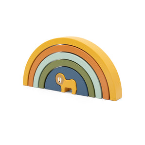 Trixie Handmade Eco-Friendly Wooden Rainbow Stacking Toy