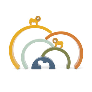 Trixie Handmade Eco-Friendly Wooden Rainbow Stacking Toy