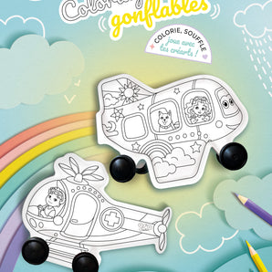 Inflatable Coloring – 1 Firefighter and 1 Policeman that roll and light up to color