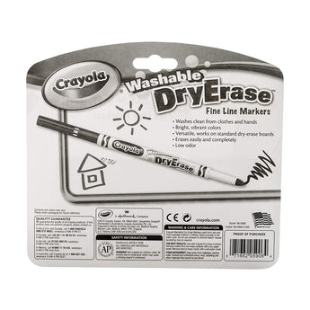 6 ct. Dry - Erase Fine Line Washable Markers - My Little Thieves