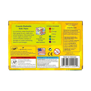 6 ct. Washable Kids' Paint, 2 - oz. Bottles, Assorted Colors - Non - Peggable - My Little Thieves