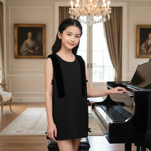PHI Clothing - Black dress with bows