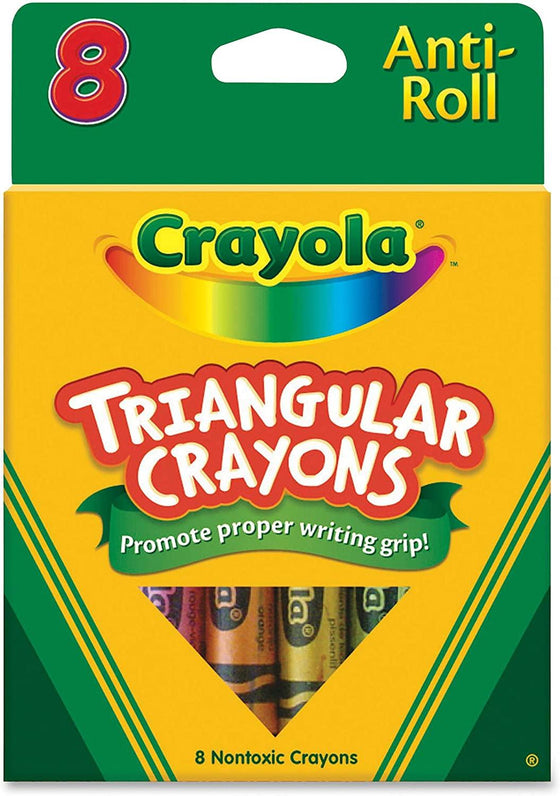 8 ct. Anti-Roll Triangular Crayons - My Little Thieves