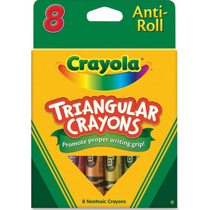 8 ct. Anti - Roll Triangular Crayons - My Little Thieves