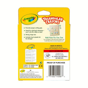 8 ct. Anti - Roll Triangular Crayons - My Little Thieves
