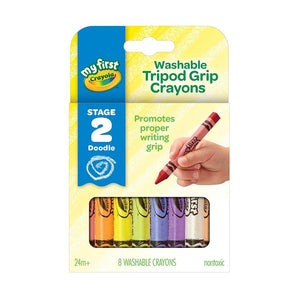 8 ct. My First Crayola Washable Tripod Grip Crayons, Stage 2 - My Little Thieves