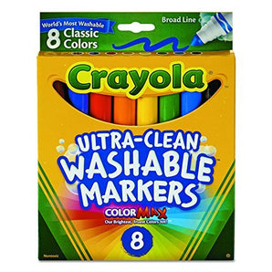 8 ct. Ultra - Clean Washable Classic, Broad Line, Color Max Markers - My Little Thieves
