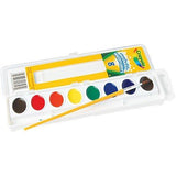 8 ct. Washable Watercolor Pans with Plastic Handled Brush - My Little Thieves