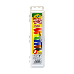 8 Semi - moist Oval Watercolor Pans, 1 Taklon Brush - My Little Thieves