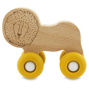 Wooden Animal Cars With Silicone Wheels