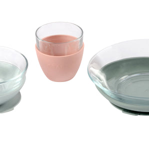 Beaba Dinnerware Glass Meal Set with Glass Containers