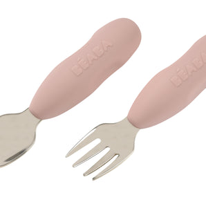 Beaba Set of 2 Stainless Steel Pre-Cutlery Cotton Candy