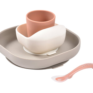 Beaba Silicone Meal Set 4 Pcs Durable Feeding Collection