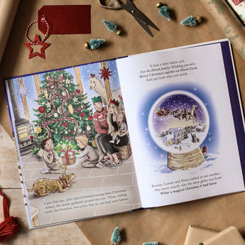 Puffin – Christmas on Hinch Farm: The Adventures of the Hinch Brothers — Lifestyle — styled open book photo