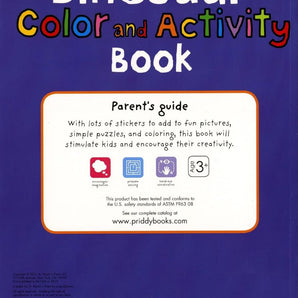 Color and Activity Books Dinosaur: With Over 60 Stickers, Pictures to Color, Puzzle Fun and More!