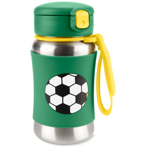 Skip Hop Kids Stainless Steel Straw Water Bottle | Zoo Character Design