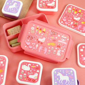 A Little Lovely Company Bento Lunch Box | Kids Multi Compartment Container