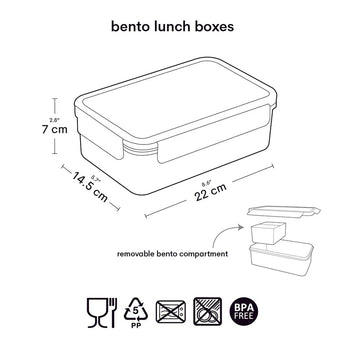 A Little Lovely Company Bento Lunch Box | Kids Multi Compartment Container