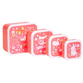 A Little Lovely Company Lunch And Snack Box Set | Kids Multi Piece Mealtime